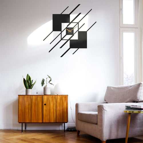 Designer Geometric Blocks Wall Clock