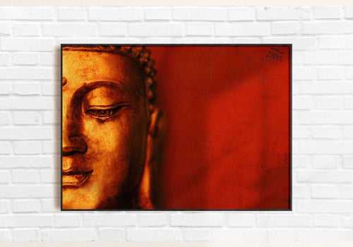 Half-face Buddha Painting