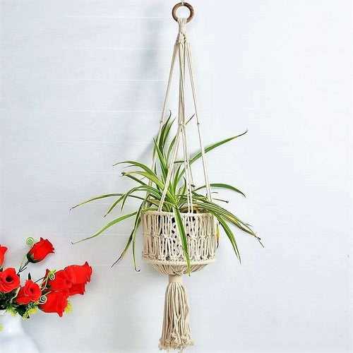 Macrame Fence Planter Hanger