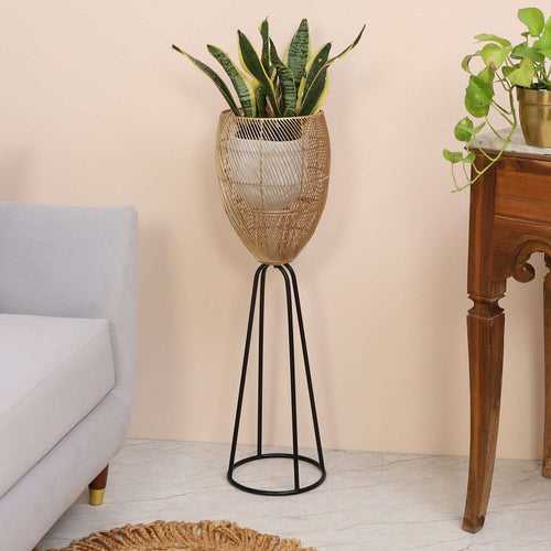 Mesh Design Metal Planter with Stand