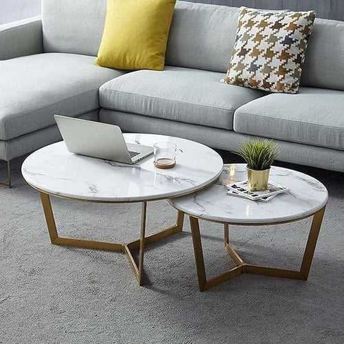 Round Nesting Coffee Table Set - Style 6