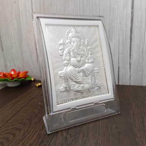 999 Silver Ganesha Stand 6.5"