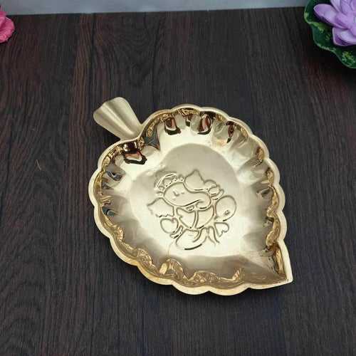 Brass pan Ganesh Plate