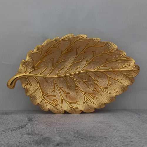 Golden Leaf Shaped Plate GT42