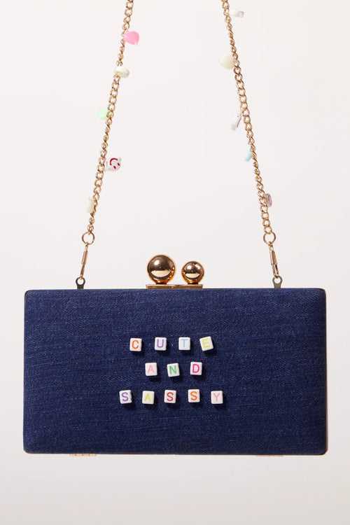 The Cute Sassy Denim Clutch Bag