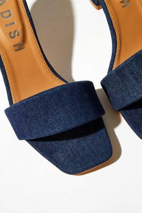 Puffy Denim Mules