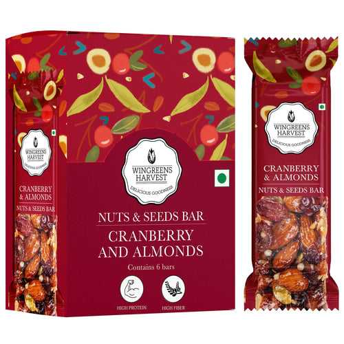 Nuts & Seeds Bar - Cranberry & Almond 180 g ( 30 g x 6 Bars)