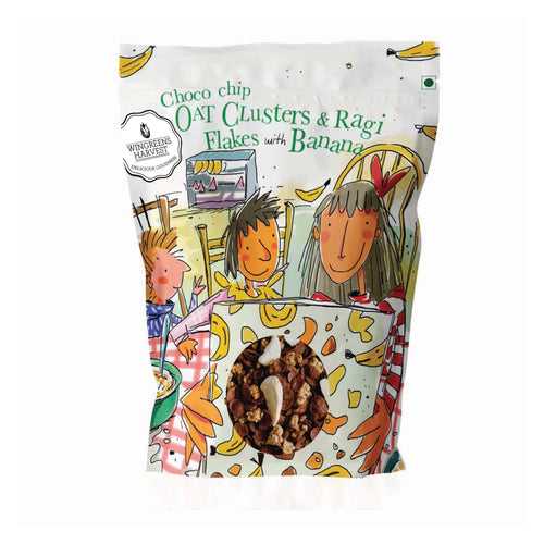 Breakfast Cereal - Choco chip Oat Clusters & Ragi Flakes with Banana - 1 KG