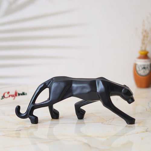 Black Panther Jaguar Statue Animal Figurine Decorative Showpiece