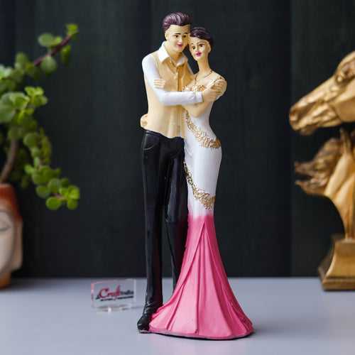 Lovely Hugging Couple Statue Human Figurine Decorative Showpiece