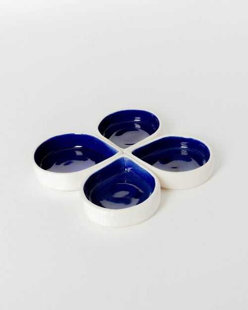 Droplet Dessert Plate Deep Blue (Set of 4)