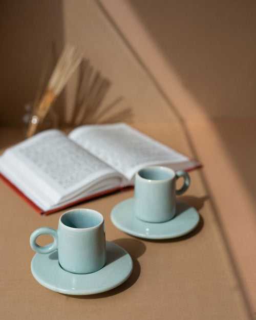 Lilo Cup & Saucer Set Aqua (Set of 2)