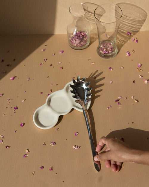Astra Serving Spoon Holder Nude (Set of 2)