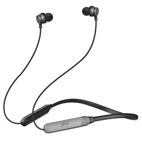 pTron Tangent Duo Bluetooth 5.2 Wireless in-Ear Earphones with Mic,Magnetic Earbuds (Black/Grey)