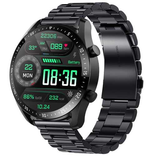 pTron Force X11P Full Metal Bluetooth Calling Smartwatch (Black)