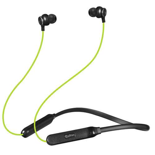 pTron Tangent Duo Bluetooth 5.2 Wireless in-Ear Earphones with Mic,Magnetic Earbuds (Green/Black)