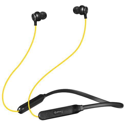 pTron Tangent Duo Bluetooth 5.2 Wireless in-Ear Earphones with Mic,Magnetic Earbuds (Yellow/Black)