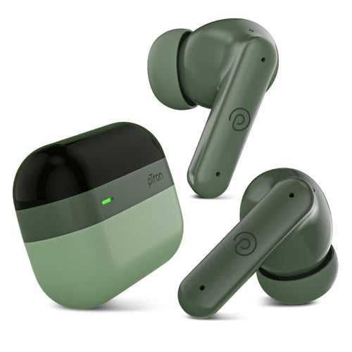 pTron Zenbuds 1 ANC Earbuds with Quad Mic TruTalk ENC Calls (Green)