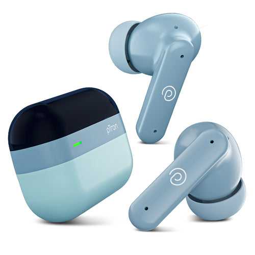 pTron Zenbuds 1 ANC Earbuds with Quad Mic TruTalk ENC Calls (Blue)