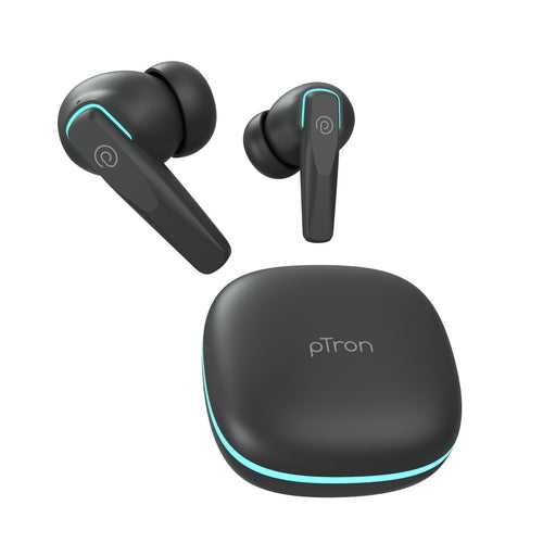 pTron Zenbuds Evo X2 in-Ear TWS Earbuds with Quad Mic & ENC Calls (Black)