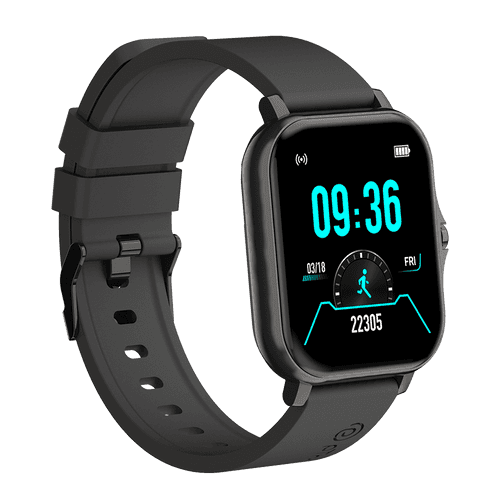 pTron Pulsefit P261 Bluetooth Calling Smartwatch with 4.3 cm Full Touch Color Display, Real Heart Rate Monitor, SpO2, 150+ Watch Faces, 5 Days Battery Life Fitness Trackers & IP68 Waterproof (Black)