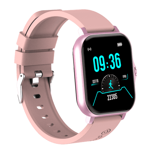 pTron Pulsefit P261 Bluetooth Calling Smartwatch with 4.3 cm Full Touch Color Display, Real Heart Rate Monitor, SpO2, 150+ Watch Faces, 5 Days Battery Life Fitness Trackers & IP68 Waterproof (Pink)