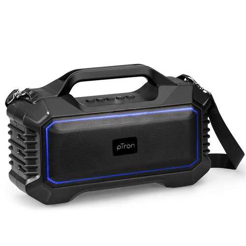 pTron Sonor 12W Wireless Bluetooth 5.0 Party Speaker with 12Hrs Playtime, Punchy Bass, Outdoor Speaker with 3.5mm Aux/Micro SD/USB Drive Slots, Built-in Mic & Integrated Music/Call Controls (Black)