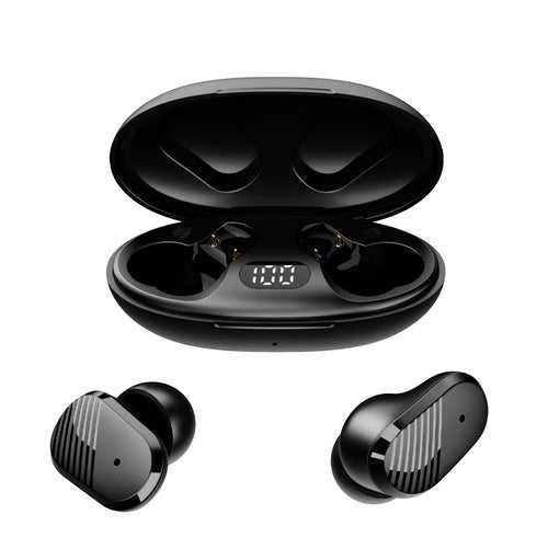 pTron Basspods P11 with 24Hrs Playback, 10mm Driver, Movie Mode, HD Mic, Touch Control Bluetooth Wireless Headphones (Black)