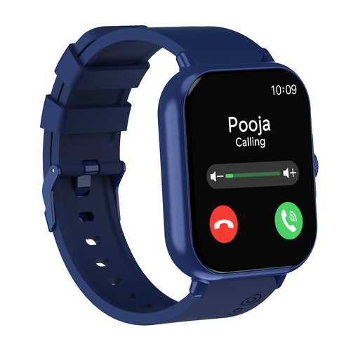 pTron Pulsefit P61+ 4.6 cm Full Touch Display Bluetooth Calling Fitness Smartwatch (Blue)