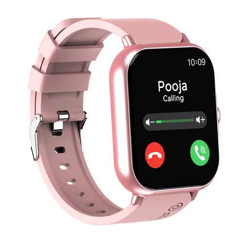 pTron Pulsefit P61+ 4.6 cm Full Touch Display Bluetooth Calling Fitness Smartwatch (Pink)