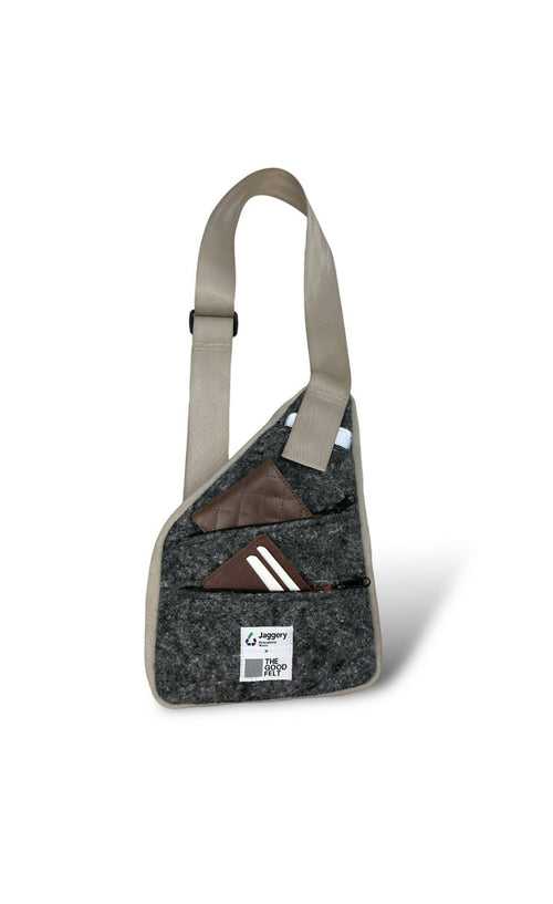 Grey Felt Hideaway Bag