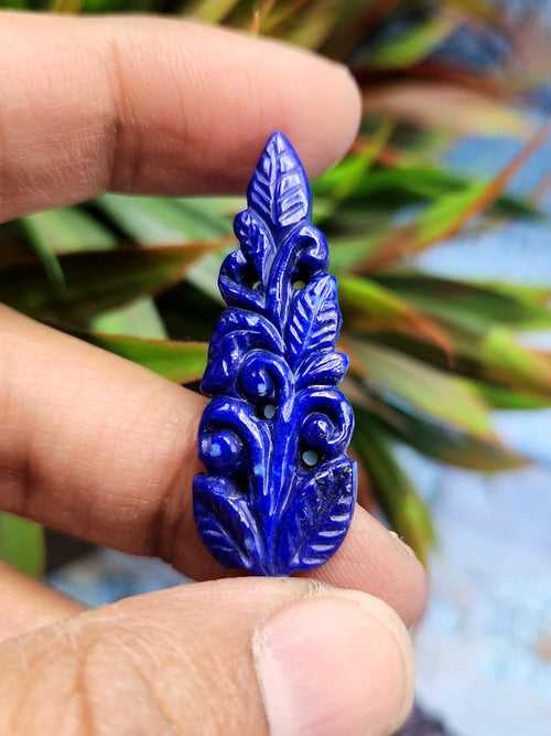 Lapis Lazuli Pendant in Mughal Floral Design - A Timeless Masterpiece for Every Occasion | Pendant | Birthday Gift | Daughter's Day Gift | Mother's Day Gift