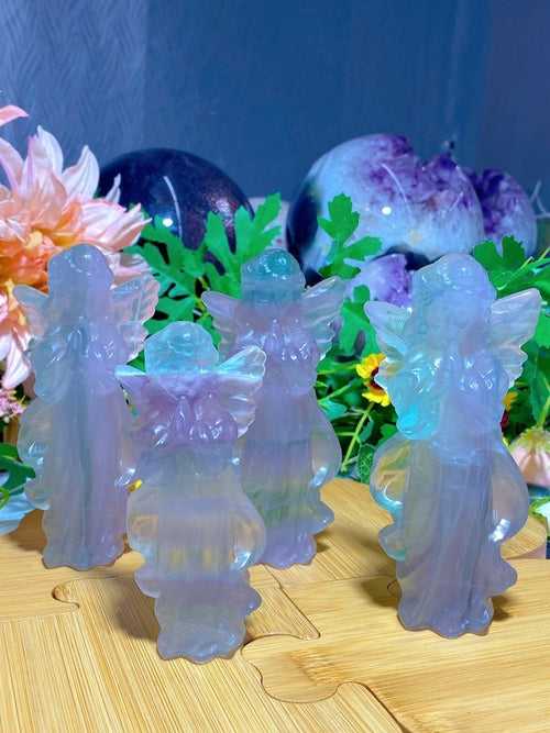 Candy Fluorite Angels: Delicate Beauty with Spiritual Harmony - Lot of 4