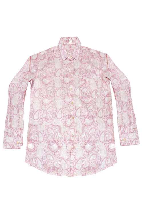 Men Paisley Jaal Block Printed Shirt in Pink