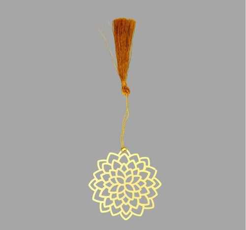 Lotus Golden Brass Metal Bookmark
