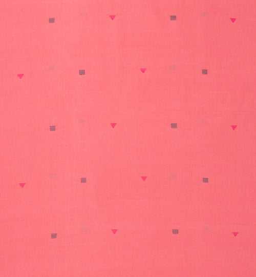 Multi-Jamdani Cotton Handloom Fabric- Peach Pink