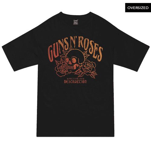 Guns N Roses - Appetite For Destruction Skull Oversized T-Shirt