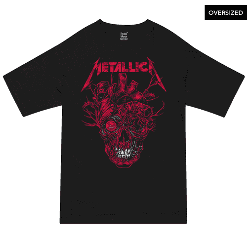 Metallica - Heart Skull Oversized T-Shirt