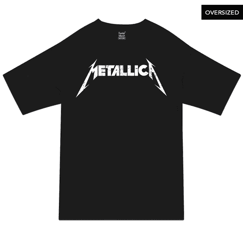Metallica - Distressed Logo Oversized T-Shirt