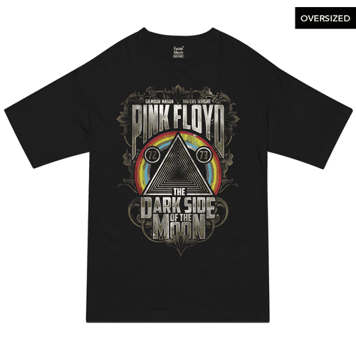 Pink Floyd - Dark Side Gold Leaves Oversized T-Shirt