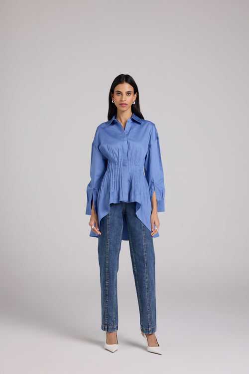 Darted Asymmetrical Shirt