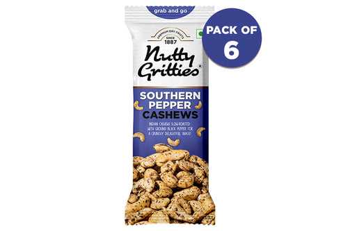 Southern Pepper Cashews ( Pack of 6, 40g each) 240g