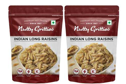 Indian Long Raisins (Pack of 2, 200 g Each ) 400 g