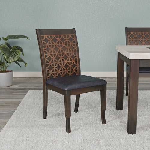 Nilkamal Camilla Dining Chair (Dark Walnut)