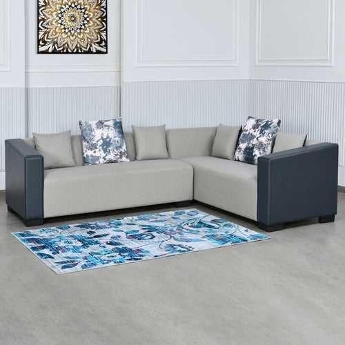 Nilkamal Corbin Fabric Corner Sofa (Grey)