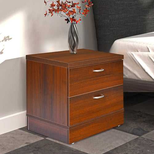 Nilkamal Prime Engineered Wood Nightstand (Samoa Teak)