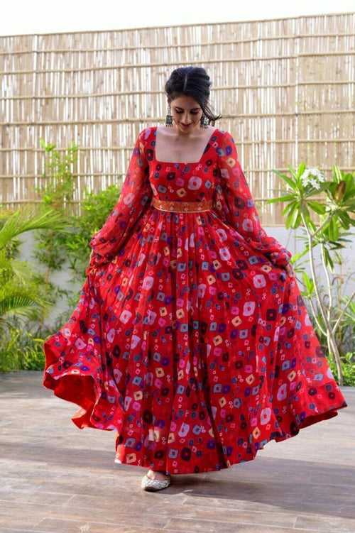 Red Maxi Anarkali