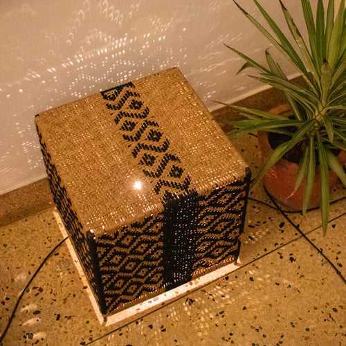 Medium Jute & Black Cotton Light Box