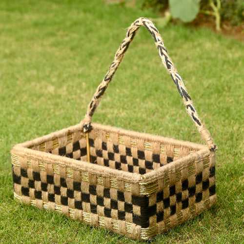 Duron Jute & Black Hanging Planter