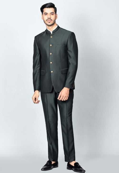 Classic Green Bandhgala Suit